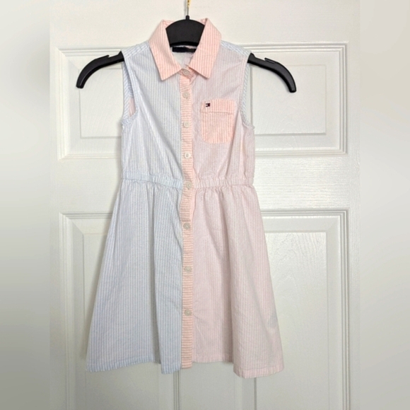 🎈Tommy Hilfiger Lightweight Button-Down Sleeveles Shirt Dress - Picture 1 of 8